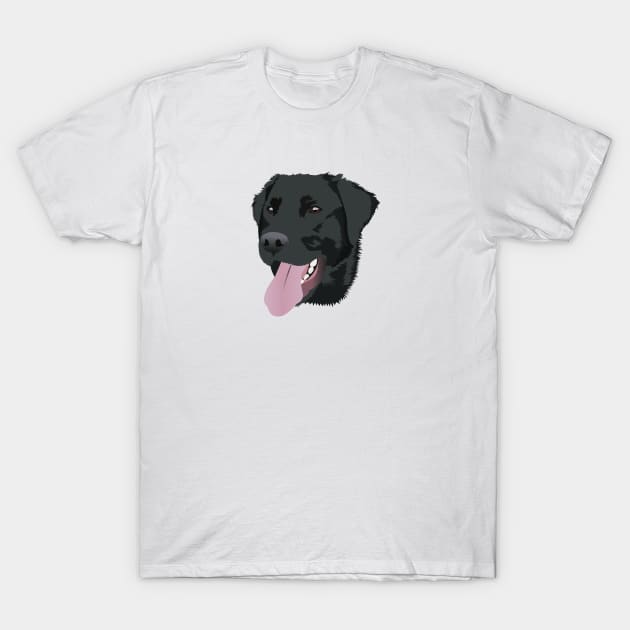 Black Labrador T-Shirt by KCPetPortraits